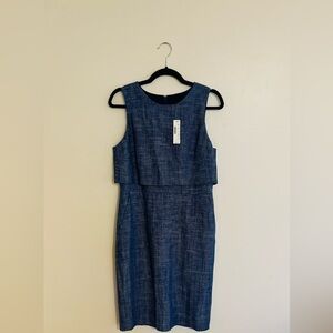 J. Crew Classic Light Blue Sheath Dress